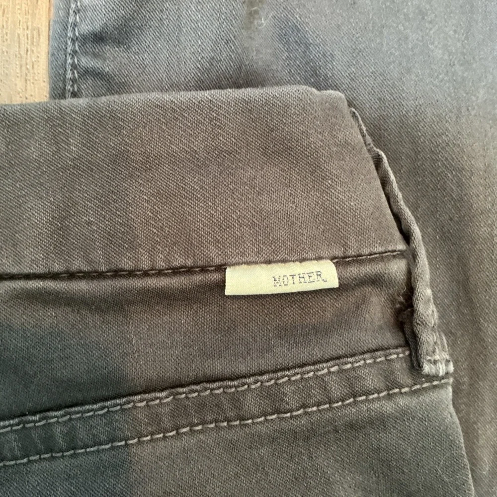 Mother The Looker Skinny Jeans Grey Mid Rise Stretch Denim 30 Made in USA